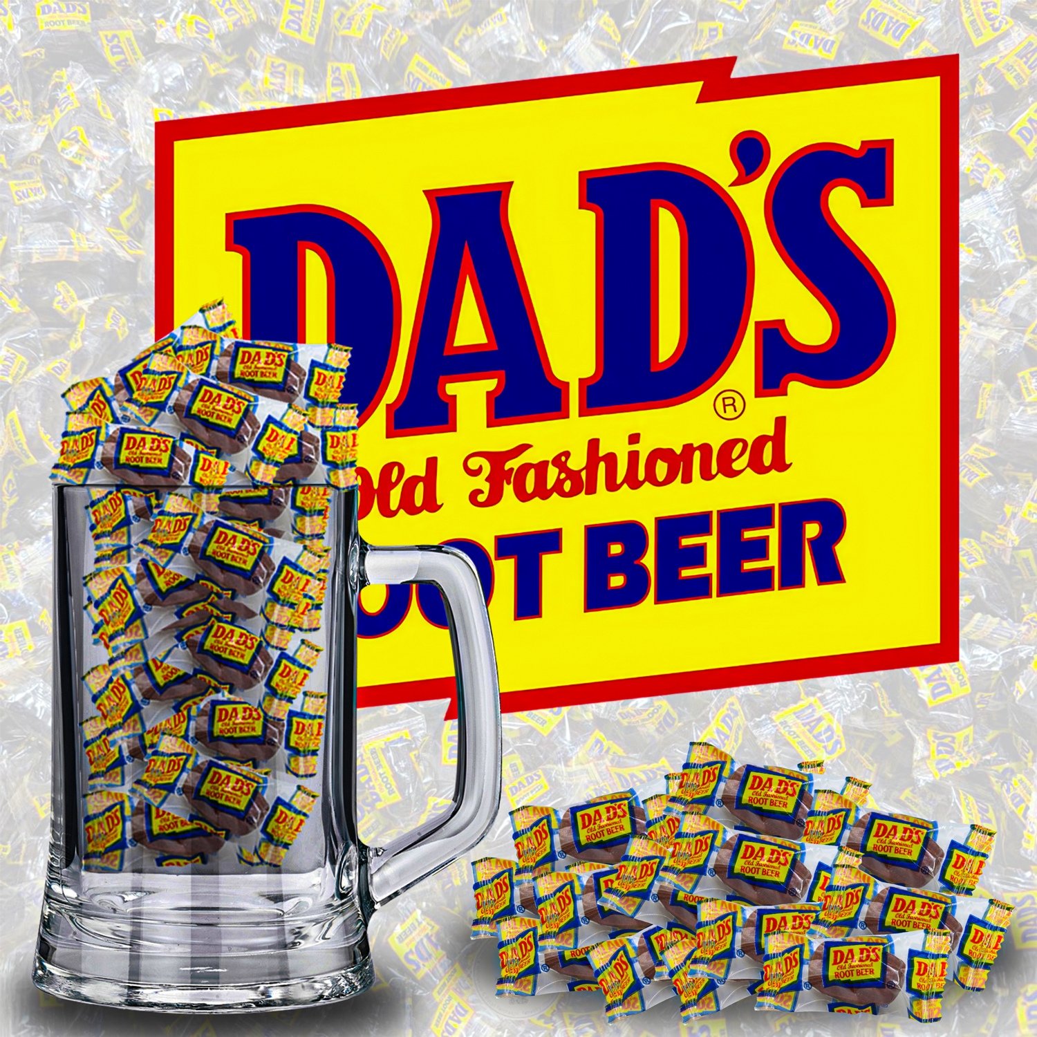 Dads Root Beer Barrels hard candy pack, individually wrapped candy pack Rootbeer Barrels with Complimentary Smart Recipe Card - YOURSMARTSTORE Listing Image